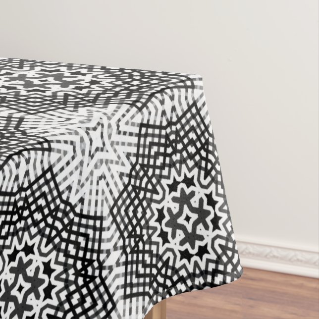 Nappe Motif géométrique noir et blanc (In Situ)