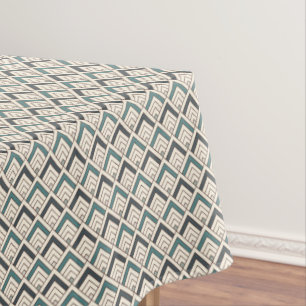 Nappe Motif géométrique turquoise