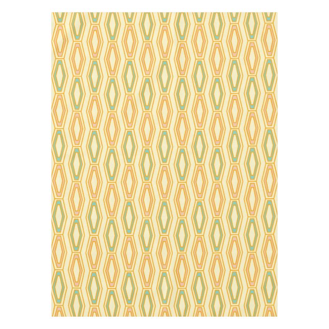 Nappe Motif géométrique vibrant avec des formes hexagona (Devant)