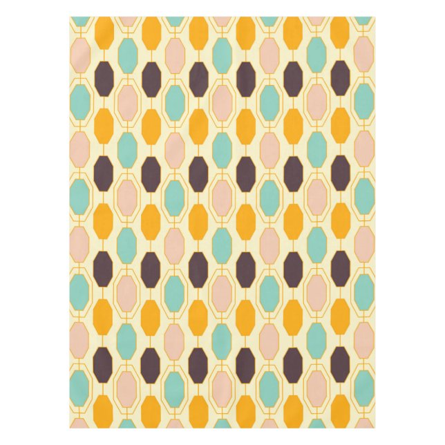Nappe Motif géométrique vibrant avec des rangées de s oc (Devant)