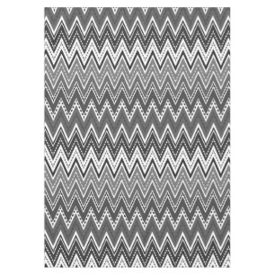 Nappe Motif géométrique zigzag noir et blanc