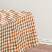 Motif Gingham Orange Brûlé Automnal carreauté
