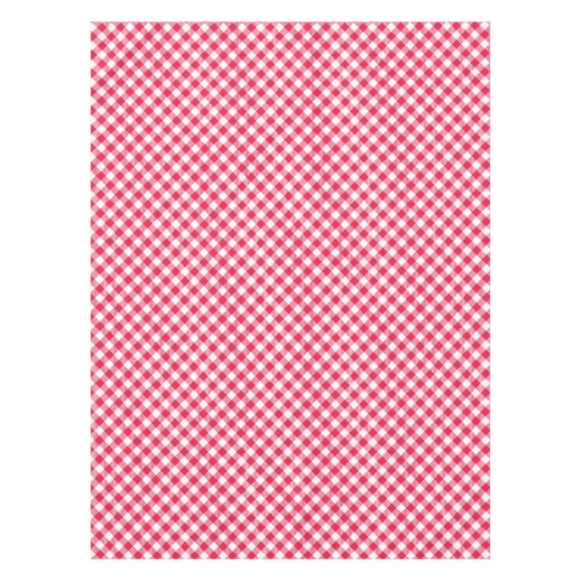 Nappe Motif Gingham Rouge et Blanc Classique Rustique (Devant)