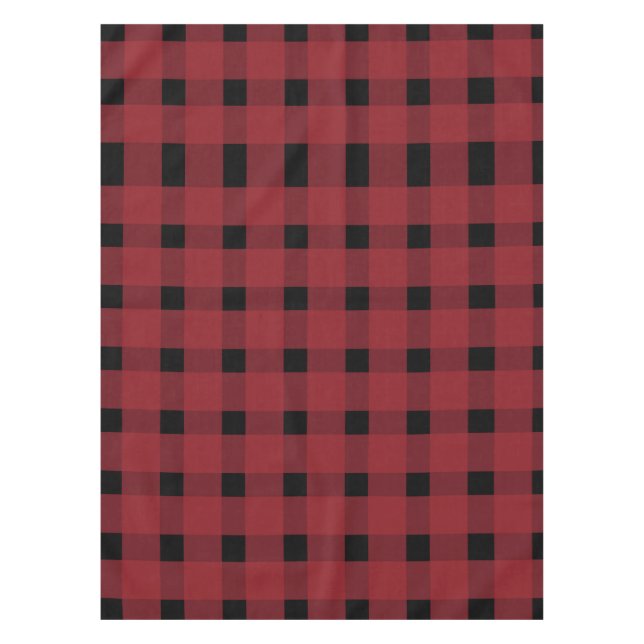 Nappe Motif Gingham Rouge Noir (Devant)