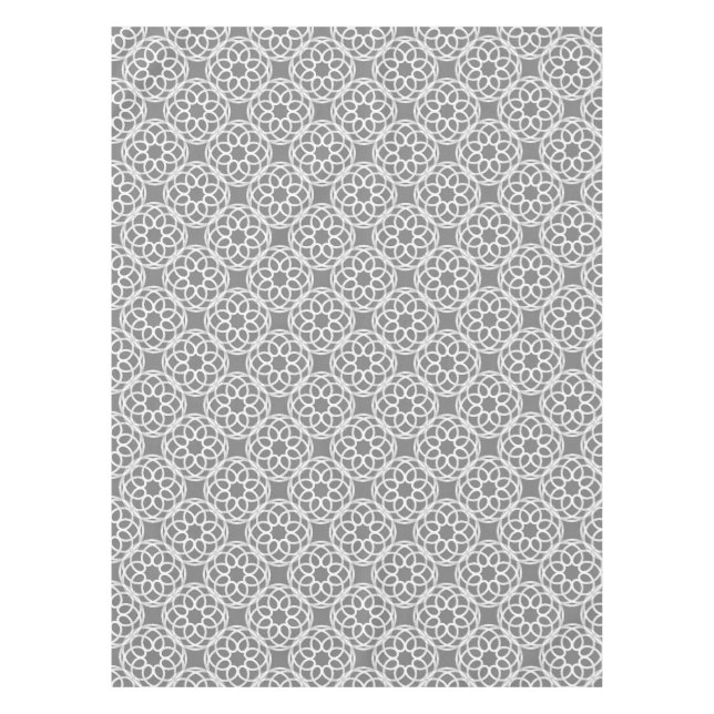 Nappe Motif gris blanc géométrique (Devant)