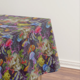 Nappe Motif grunge de vie marine