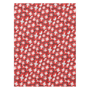 Nappe Motif grunge urbain de drapeau de la Suisse