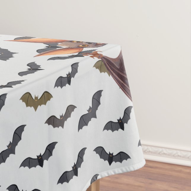 Nappe Motif Halloween d'une volée de chauves-souris vamp (In Situ)