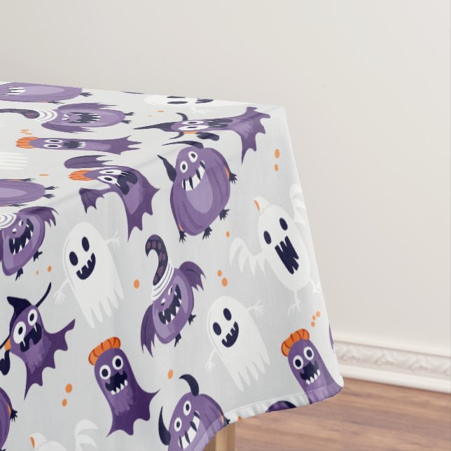 Nappe Motif Halloween Fantômes et Monstres effrayants (In Situ)