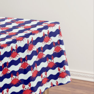 Nappe Motif heureux de crabes