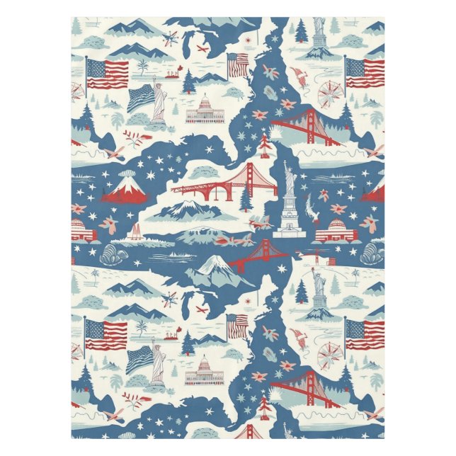 Nappe Motif historique vintage-américain (2) (Devant)