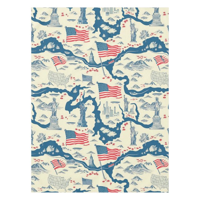 Nappe Motif historique vintage-américain (4) (Devant)