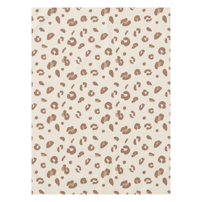 Nappe Motif imprimé léopard abstrait neutre | Moderne An (Devant)