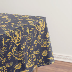 Nappe Motif japonais vintage Dragons, Oiseaux et Fleurs