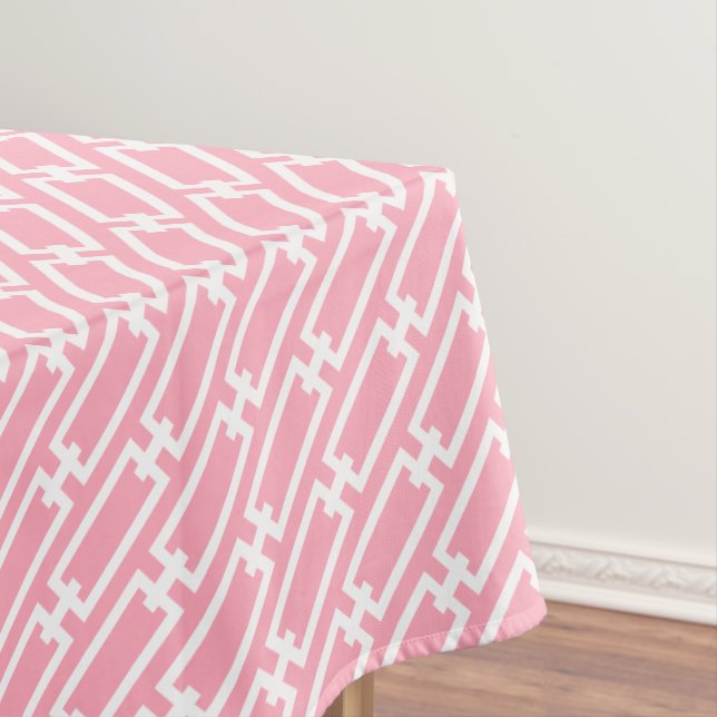 Nappe Motif Liens de chaîne géométrique rose (In Situ)