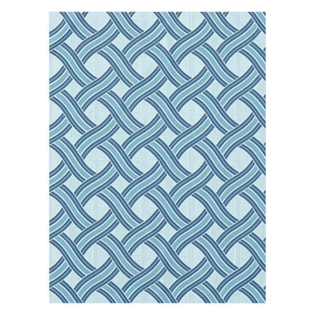 Nappe Motif Lignes Bleues (Devant)