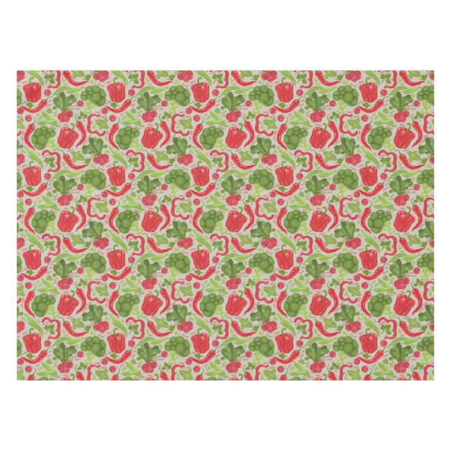Nappe Motif lumineux des légumes frais (Devant (Horizontal))