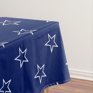 Nappe Motif marine moderne bleu & blanc étoiles