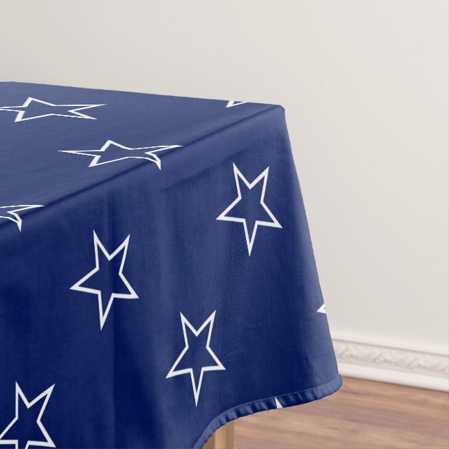 Nappe Motif marine moderne bleu & blanc étoiles (In Situ)