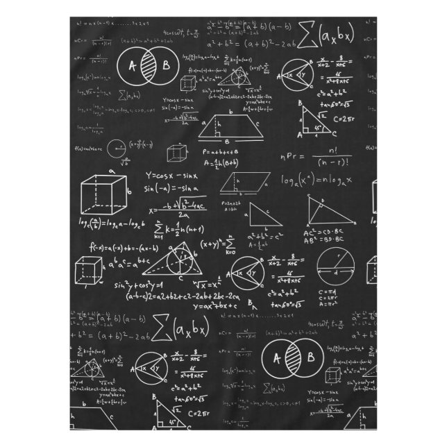 Nappe motif mathématique dessin de l'école de sciences g (Devant)