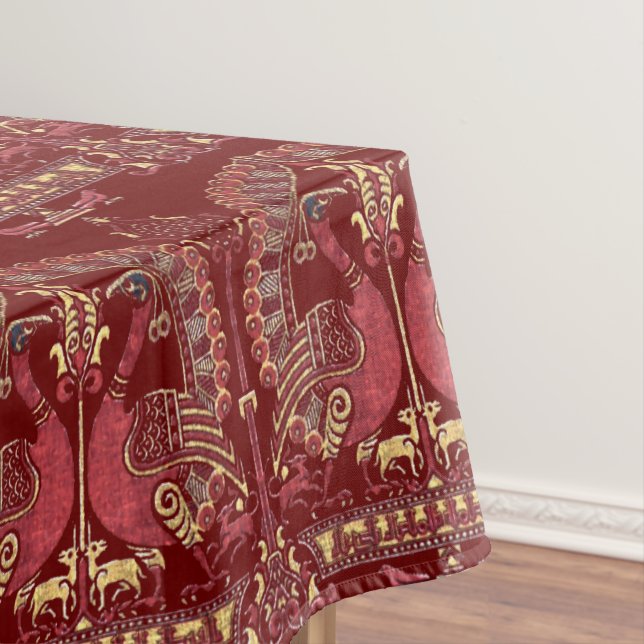 Nappe Motif médiéval Peacock du XIIe siècle (In Situ)