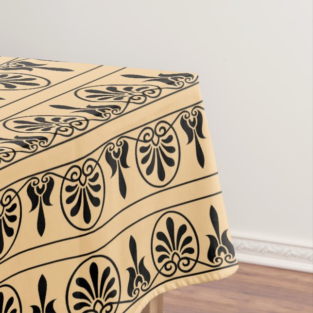 Nappe Motif méditerranéen grec Arabesque Brown (In Situ)