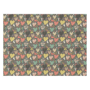 Nappe Motif mignon de lapins d'amour avec des coeurs