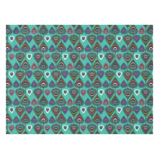 Nappe motif mignon de plume de paon (Devant (Horizontal))
