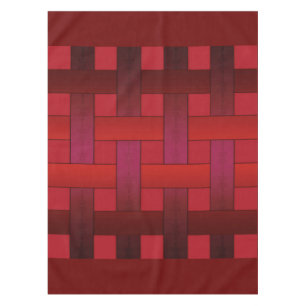 Nappe Motif moderne abs en soie rouge transparente doubl