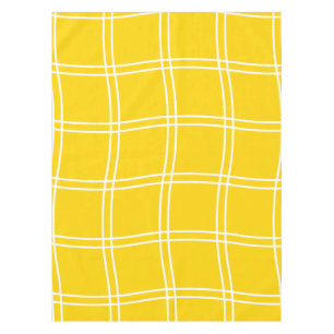 Nappe Motif moderne Abstrait Grille Jaune