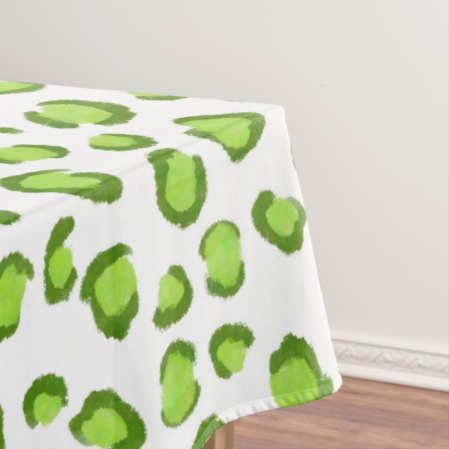 Nappe Motif moderne Léopard de neige Vert Poster de anim (In Situ)