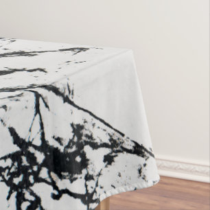 Nappe Motif moderne unique en marbre noir blanc marbré p