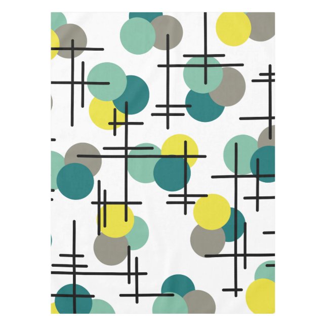 Nappe Motif Molécules de l'Âge Atomique (Devant)