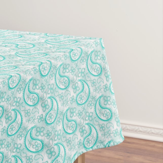 Nappe Motif monochrome bleu turquoise (In Situ)