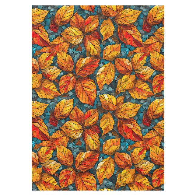 Nappe Motif mosaïque d'automne (Devant)