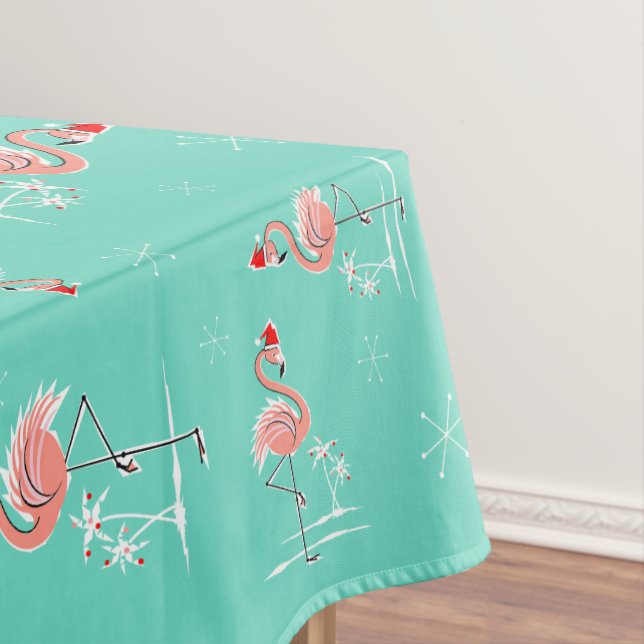 Nappe Motif multi de Flamant rose de Noël grand (In Situ)