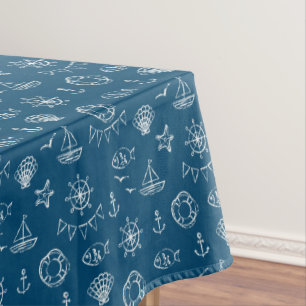 Nappe Motif nautique 2 de dessin de craie