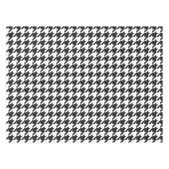 Nappe Motif noir et blanc de pied-de-poule (Devant (Horizontal))