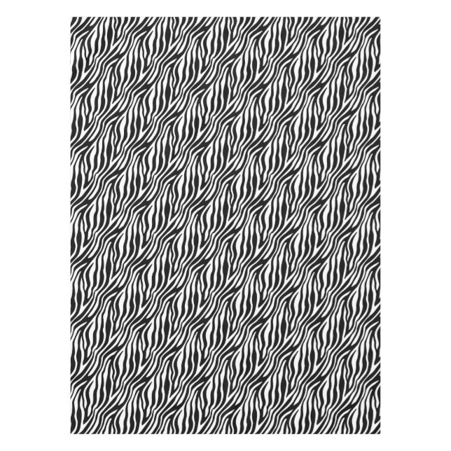 Nappe Motif noir et blanc de rayures d'impression de (Devant)