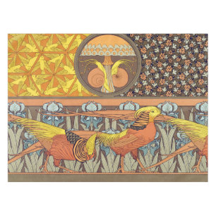 Nappe Motif oiseau de la nature Art nouveau français vin