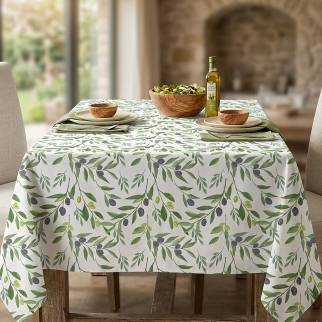 Nappe Motif olive aquarelle (Créateur téléchargé)