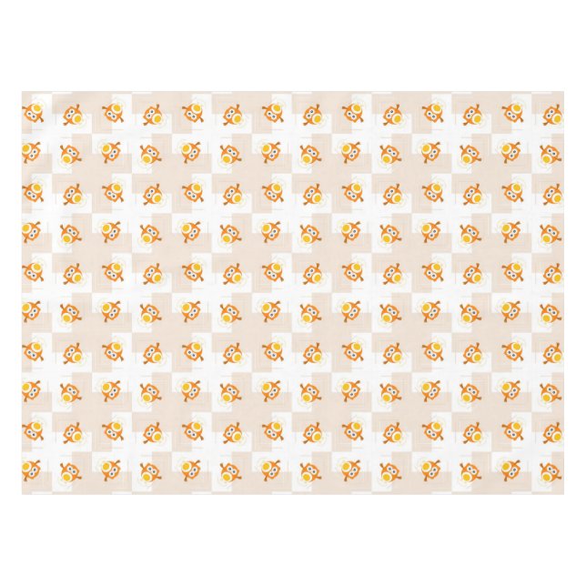 Nappe Motif orange d'illustration de hibou (Devant (Horizontal))