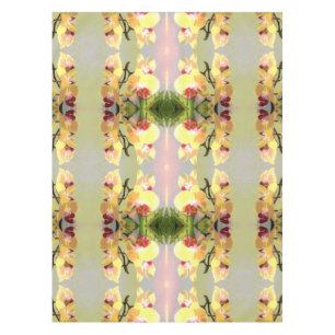 Nappe Motif Orchidées Jaunes