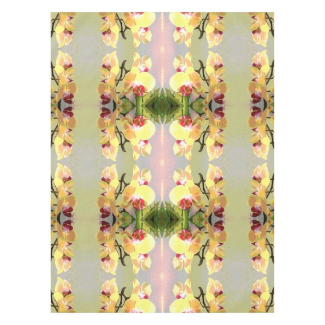 Nappe Motif Orchidées Jaunes (Devant)