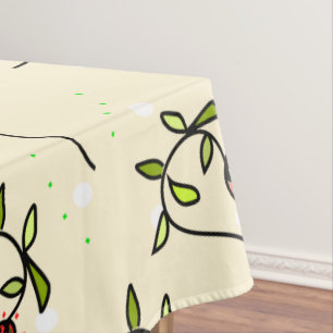 Nappe Motif ornemental vert olive