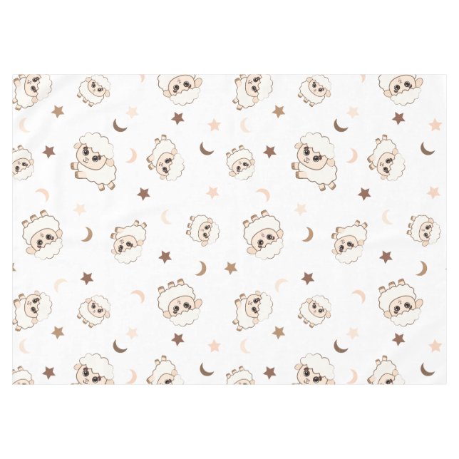Nappe Motif Pastel Sheep (Devant (Horizontal))