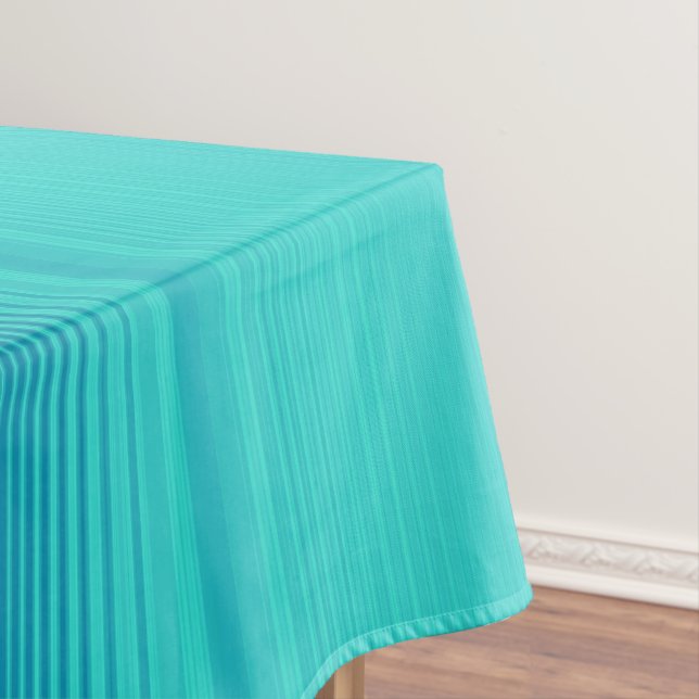 Nappe Motif Pastel Turquoise Bleu Vert rayé (In Situ)