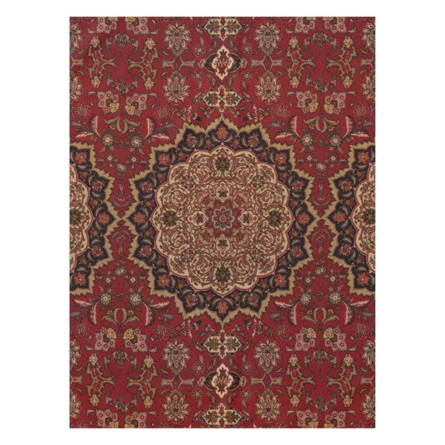 Nappe Motif persan vintage d'accent oriental (Devant)