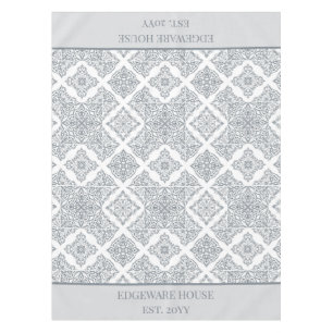 Nappe Motif personnalisé en carreaux gris et blanc espag