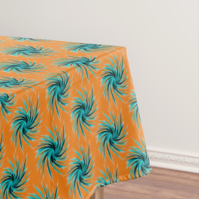 Nappe Motif pivotant - Turquoise bleu bleu orange jaune (In Situ)